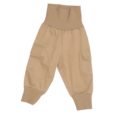 Pantalon cargo (Marron) de Okker-Gokker Élasthane, Coton biologique