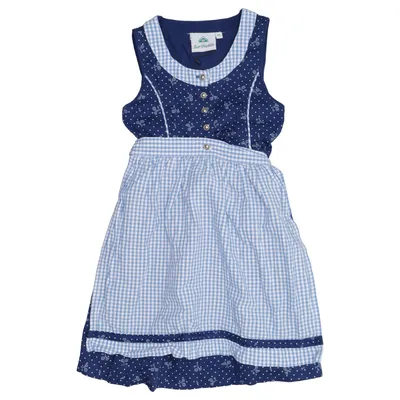 Dirndl (Blue, White, Multicolored) from Isar-Trachten Cotton