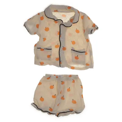 Pyjamas (Beige, Orange, Svart) Bomull