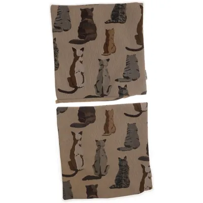 Sierkussen (Beige, Bruin, Grijs) van Cat Cat Studio Katoen, Polyester