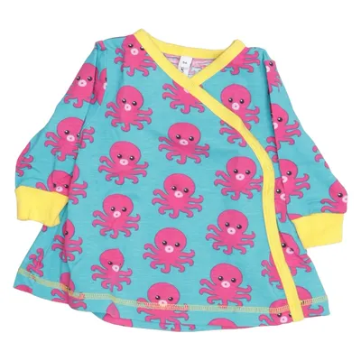 Wikkelblouse (Blauw, Roze, Geel) van Maxomorra Katoen, Elastaan
