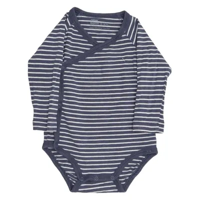 Body (Bleu, Blanc) de Lindex Newborn Coton biologique