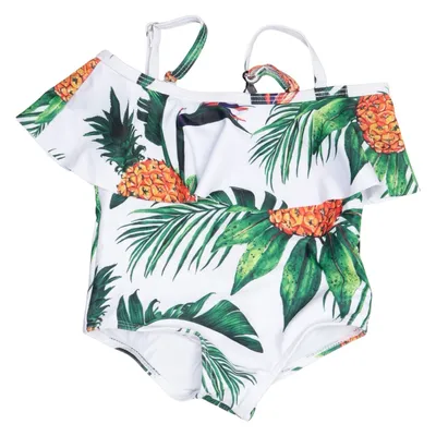 Swimsuit (White, Green, Yellow) from PatPat Elastane, Polyester