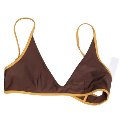 Bikini top (Brown, Yellow) from Bright Elastane, Polyamide