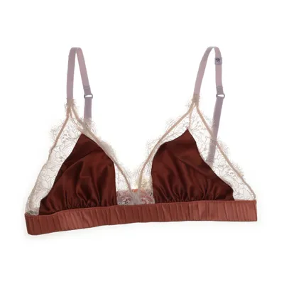 Bralette (Bruin) van Love Stories Elastaan, Polyamide, Polyester