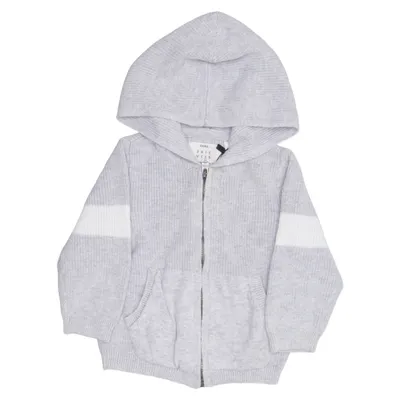 Hættetrøje (Grå, Hvid) fra Zara Knitwear Bomuld