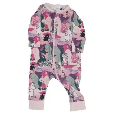 Rompers (Pink, Purple, Green) from Moomin by Martinex Elastane, Organic cotton