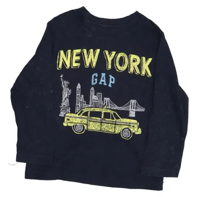 Långärmad t-shirt (Svart, Gul) från BabyGap Bomull