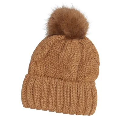 Bonnet à pompon (Marron) de H&M Acrylique, Polyester, Laine