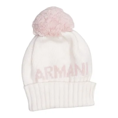 Bobble hat (White, Pink) from Armani Baby