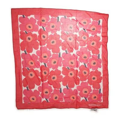 Sjal (Röd, Rosa, Vit, Blå) från Marimekko Bomull