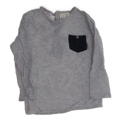 Långärmad t-shirt (Grå) från Zara BabyBoy Bomull, Viskos