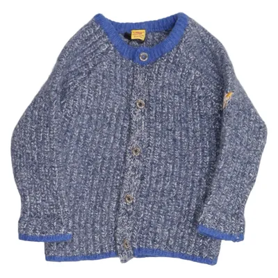 Strickjacke (Blau, Grau) von Steiff Kaschmir, Polyamid, Viskose, Wolle