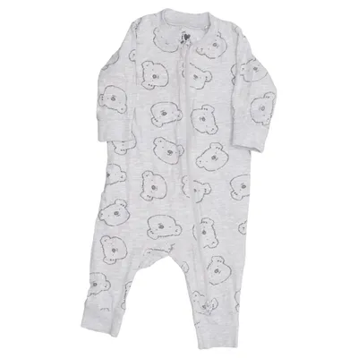 Barboteuse (Gris) de ICA I Love Eco Élasthane, Coton biologique, Polyester