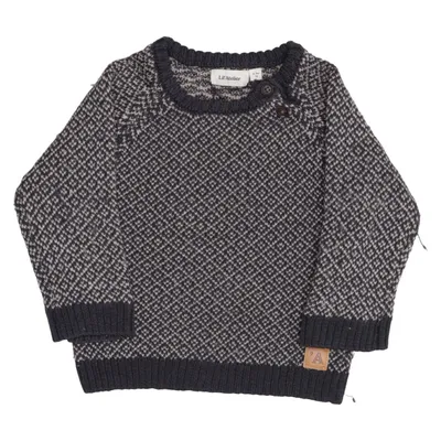 Sweater (Gray, Beige) from Lil' Atelier Merino wool