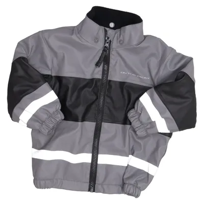 Regenjacke (Grau, Schwarz) von On the Peak Polyester, Polyurethan