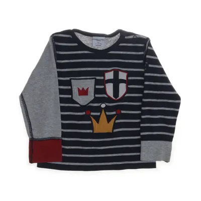 Långärmad t-shirt (Blå, Grå, Röd, Vit) från Polarn O. Pyret Ekologisk bomull