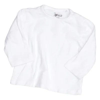 T-shirt à manches longues (Blanc) de ICA I Love Eco Élasthane, Coton biologique