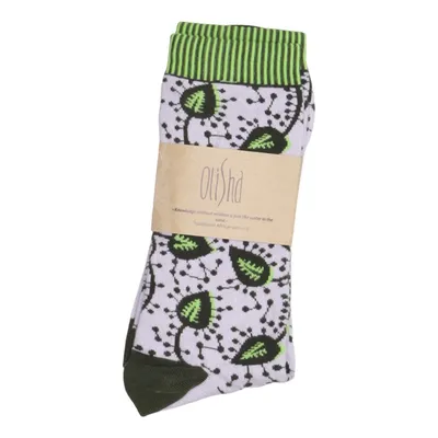 Chaussettes (Violet, Vert, Noir) de Olisha Coton, Élasthane, Polyamide