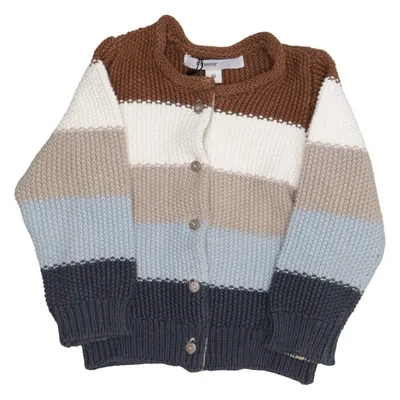 Cardigan (Bruin, Blauw, Wit) van MyWear Baby Organisch katoen