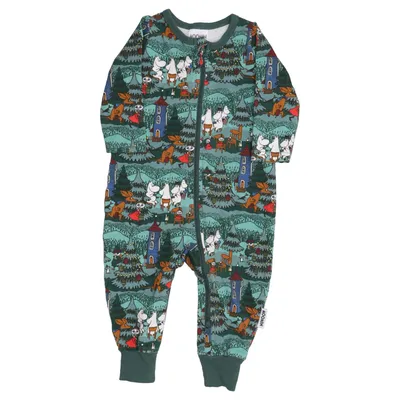 Rompertjes (Groen, Meerkleurig) van Moomin by Martinex Katoen, Elastaan