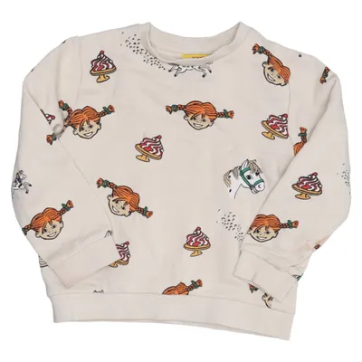 Sweatshirt (Beige, Multicolored) from Pippi Långstrump Cotton
