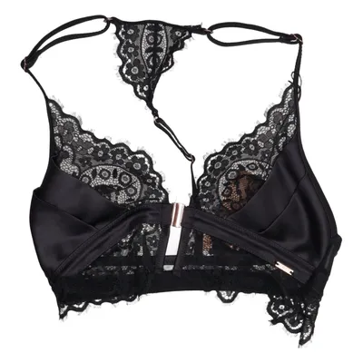 Brassière (Noir) de Noir Élasthane, Polyamide, Polyester