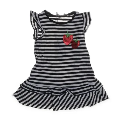Kjole (Sort, Hvid) fra Kids by Lindex Bomuld