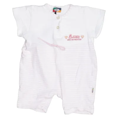 Barboteuse (Blanc, Rose) de Joha Coton, Élasthane