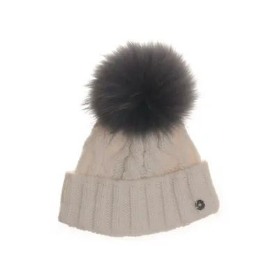 Bonnet à pompon (Blanc, Gris) de Sportalm Kitzbühel Acrylique, Polyester, Laine