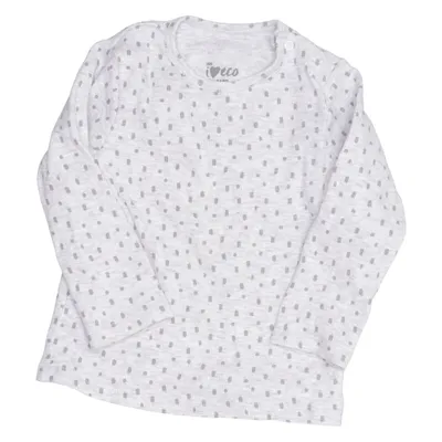 Long sleeve T-shirt (Gray, White) from ICA I Love Eco Elastane, Organic cotton, Viscose