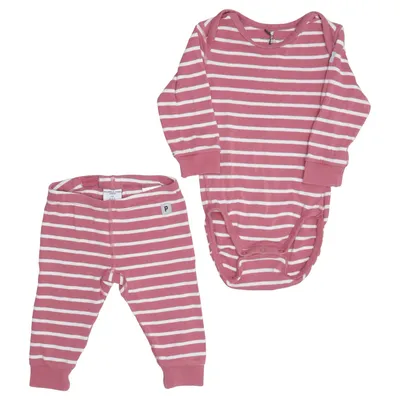 Ensemble (Rose, Blanc) de Polarn O. Pyret Coton biologique