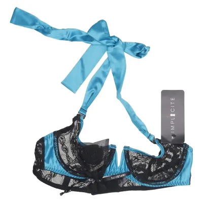 Soutien-gorge (Bleu, Noir) de Implicite Élasthane, Polyamide, Polyester, Viscose