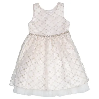 Blomsterpigekjole (Pink, Guld) fra American Princess Polyester