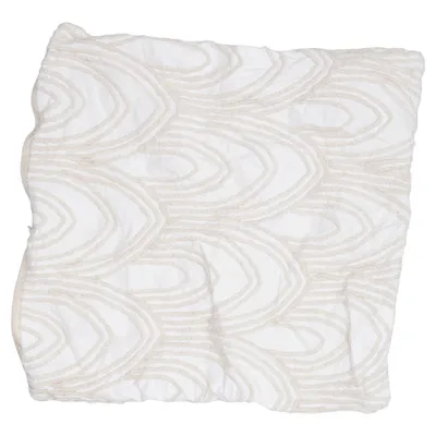 Pudebetræk (Hvid, Beige) fra Ellos Home Bomuld, Polyester, Viscose