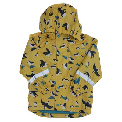 Rain jacket (Yellow, Multicolored) from Frugi Polyurethane, Recycled polyester