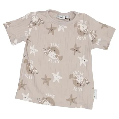 T-shirt (Beige) van Minories Katoen, Elastaan