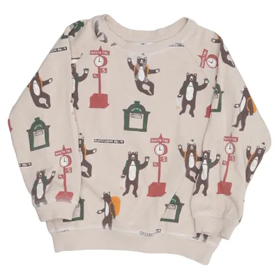 Sweatshirt (Beige, Multicolored) from Mini Market Cotton, Polyester