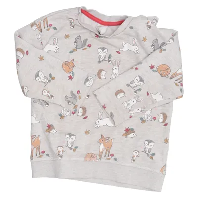 Collegetröja (Grå, Flerfärgad) från H&M Baby Bomull, Elastan, Viskos
