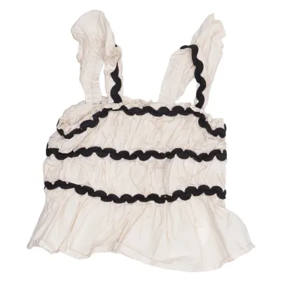 Haut (Beige, Noir) de Zara Coton
