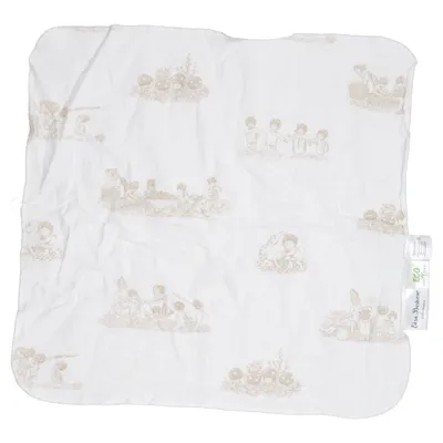 Baby blanket (White, Beige) from Elsa Beskow Organic cotton