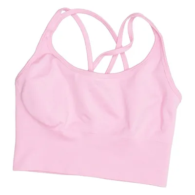 Sports bra (Pink) from Teveo Elastane, Polyamide, Polyester
