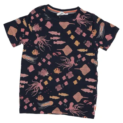 T-shirt (Blå, Flerfarvet) fra Feetje Bomuld, Elastan