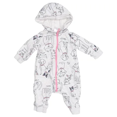 Rompers (Gray, White) from Carter's Cotton, Polyester
