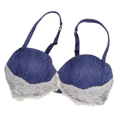 Soutien-gorge (Bleu, Beige) de Mariemeili Élasthane, Polyamide