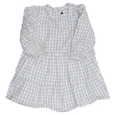Dress (Blue, White) from Lindex Baby Cotton