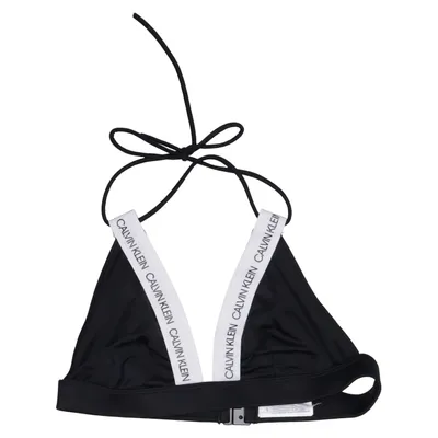 Bikini top (Black, White) from Calvin Klein Elastane, Polyamide