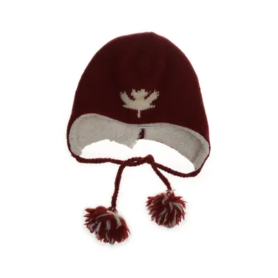 Chapeau de trappeur (Rouge, Blanc) de Delux Polyester, Laine