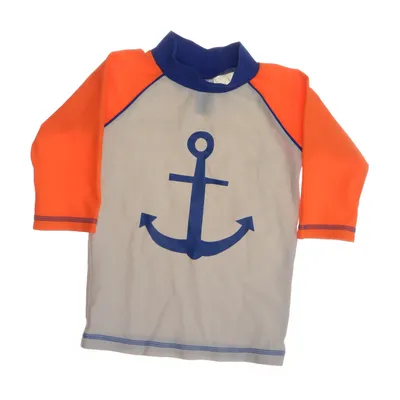 Zwemshirt (Grijs, Oranje) van Mini Boden Elastaan, Polyamide, Polyester