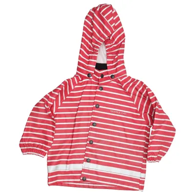 Regenjacke (Rot, Weiß) von Polarn O. Pyret Polyester, Polyurethan